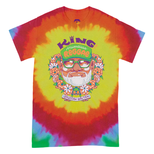 Bruddah Waltah Tie Dye T-Shirt Yellow/Red